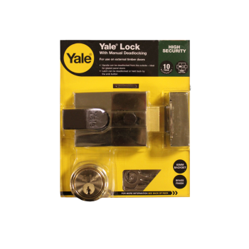 Yale Nightlatch With Manual Deadlocking P89 Brass 60mm Backset