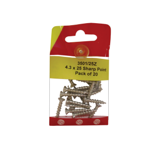 Sharp Point Screws - Countersunk