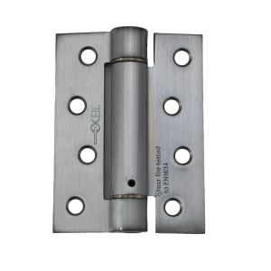Jedo Steel Single Action Spring Hinges 102x76mm 102x76x2.7mm (PK of 3) Satin Chrome