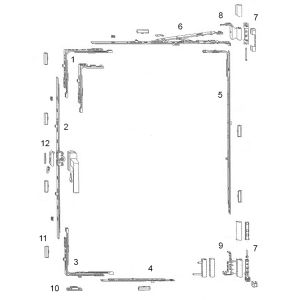 Siegenia Tilt & Turn Spare Part - Top Arm (Scissor Stay)