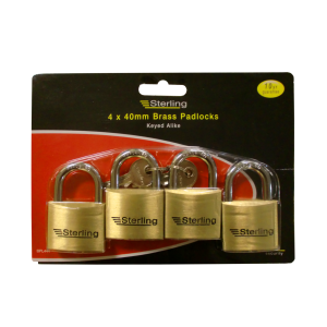 Sterling 4 x 40mm Double Locking Brass Padlock BPL444