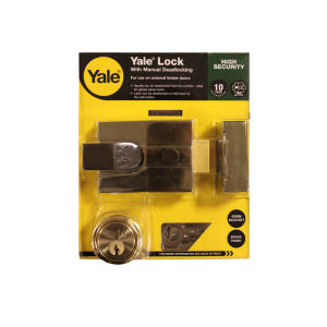 Yale Nightlatch With Manual Deadlocking P89 Brass 60mm Backset