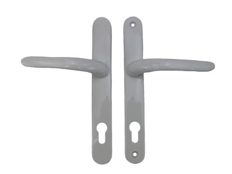 WP Inline Lever/Lever Sprung Door Handle - White