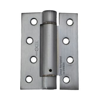 Jedo Steel Single Action Spring Hinges 102x76mm 102x76x2.7mm (PK of 3) Satin Chrome