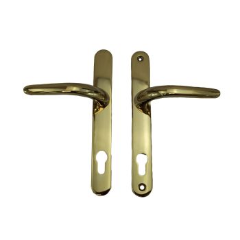 WP Inline Lever/Lever Sprung Door Handle - Gold