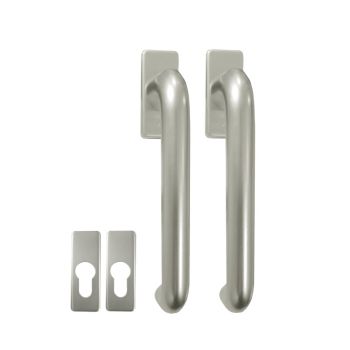 Hoppe Tilt & Slide Patio Door Handle with Escutcheon Plates
