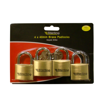 Sterling 4 x 40mm Double Locking Brass Padlock BPL444
