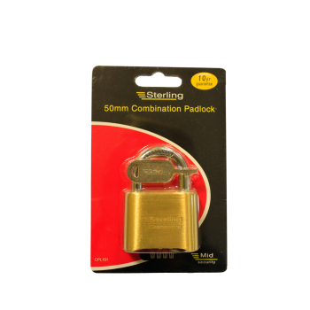 Sterling 50mm Brass Combination Padlock CPL151