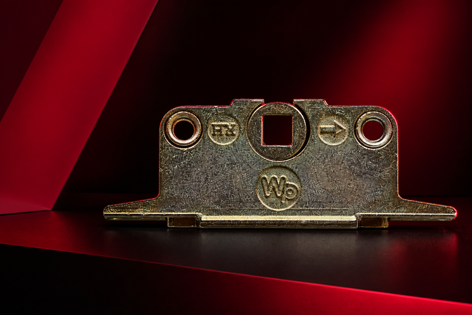 Window gearbox on a red and black background
